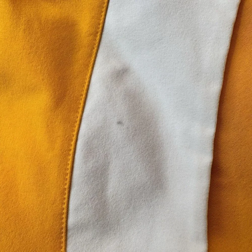 NIKE Sz L Emory University Eagles Coaches Performance 1/4 Zip Jacket Gold Yellow